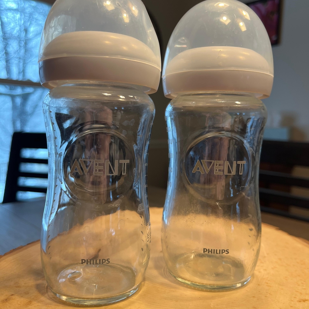 8oz Philips AVENT Glass Baby Bottles (Set Of 2)